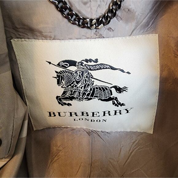 BURBERRY BRIT LONDON TRENCH COAT SIZE 4 - Picture 12 of 16